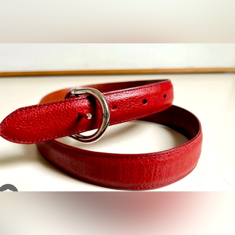 Coach Vintage Red Leather Belt Size Small